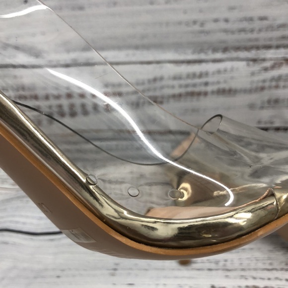 Miss Heel Clear and Gold Heels - Picture 7 of 12